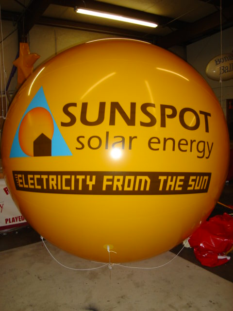 helium logo balloon